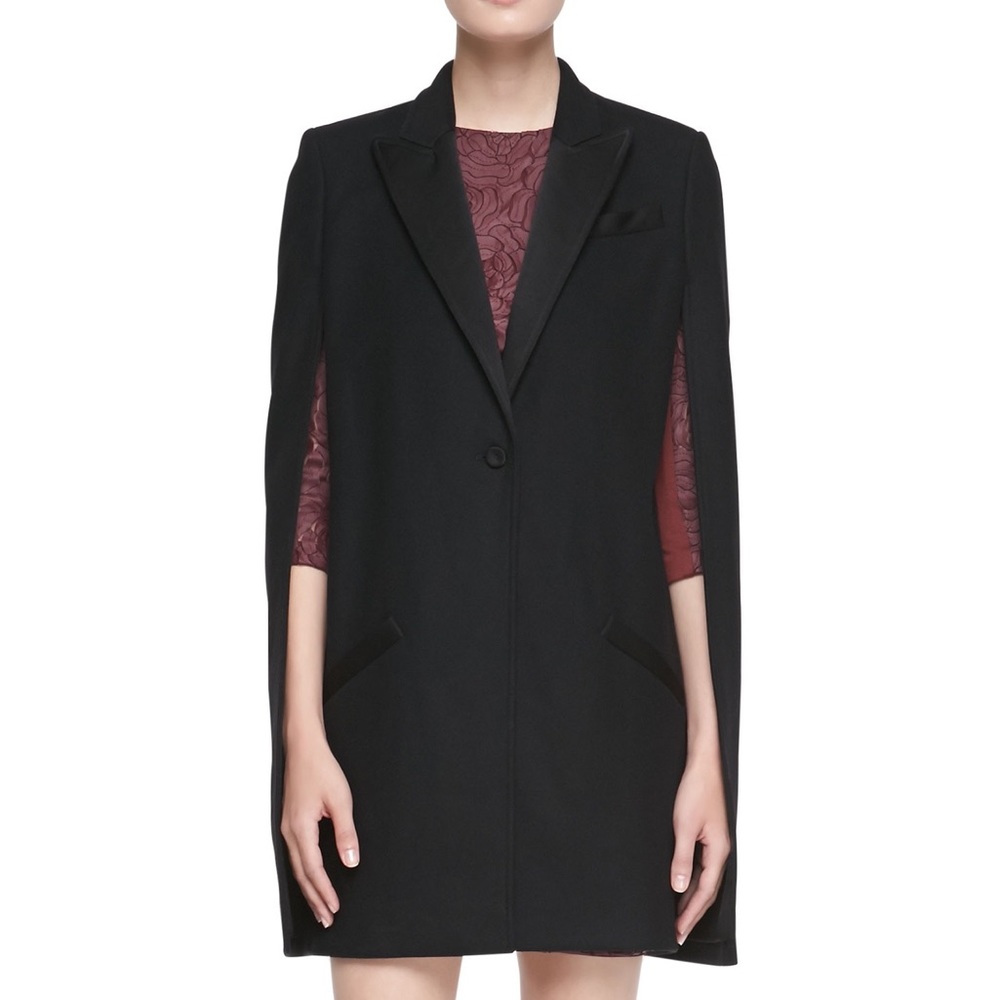 Black Cape Coat by Haute Hippie